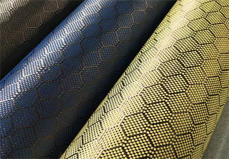 3k 50″/127cm 7.2oz/244gsm honeycomb Carbon Fiber / Aramid / Kevlar Hybrid fabrics